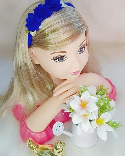 Faixa Belli Flores Azul Royal
