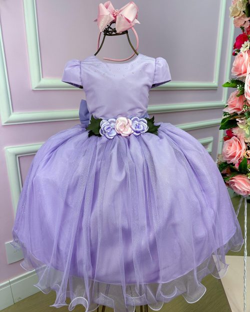 Vestido Juvenil Vila Lele Luiza Lilas