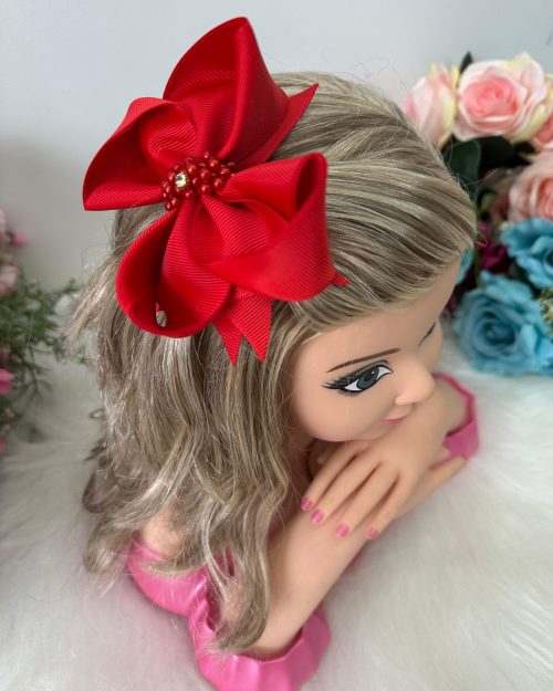 Laço Belli Strass Maria Alice Vermelho