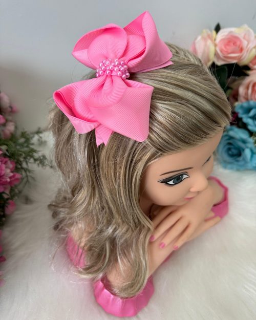 Laço Belli Perolas Maria Eduarda Rosa Bebe