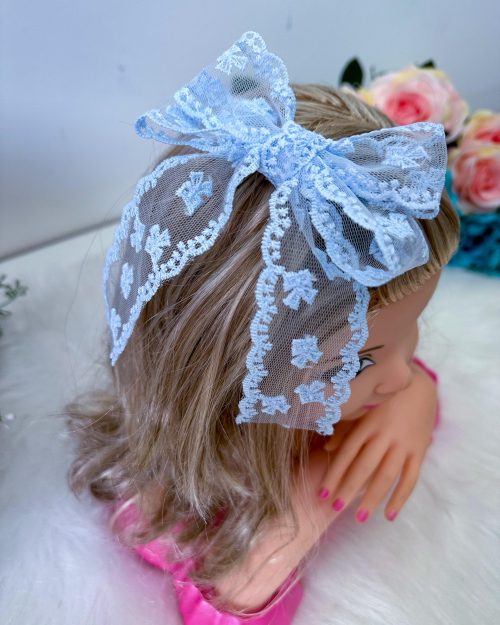 Laço Belli Jessica Renda Azul Bebe