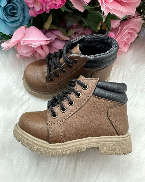 Bota Coturno Masculina Ortobaby Castor/Marrom