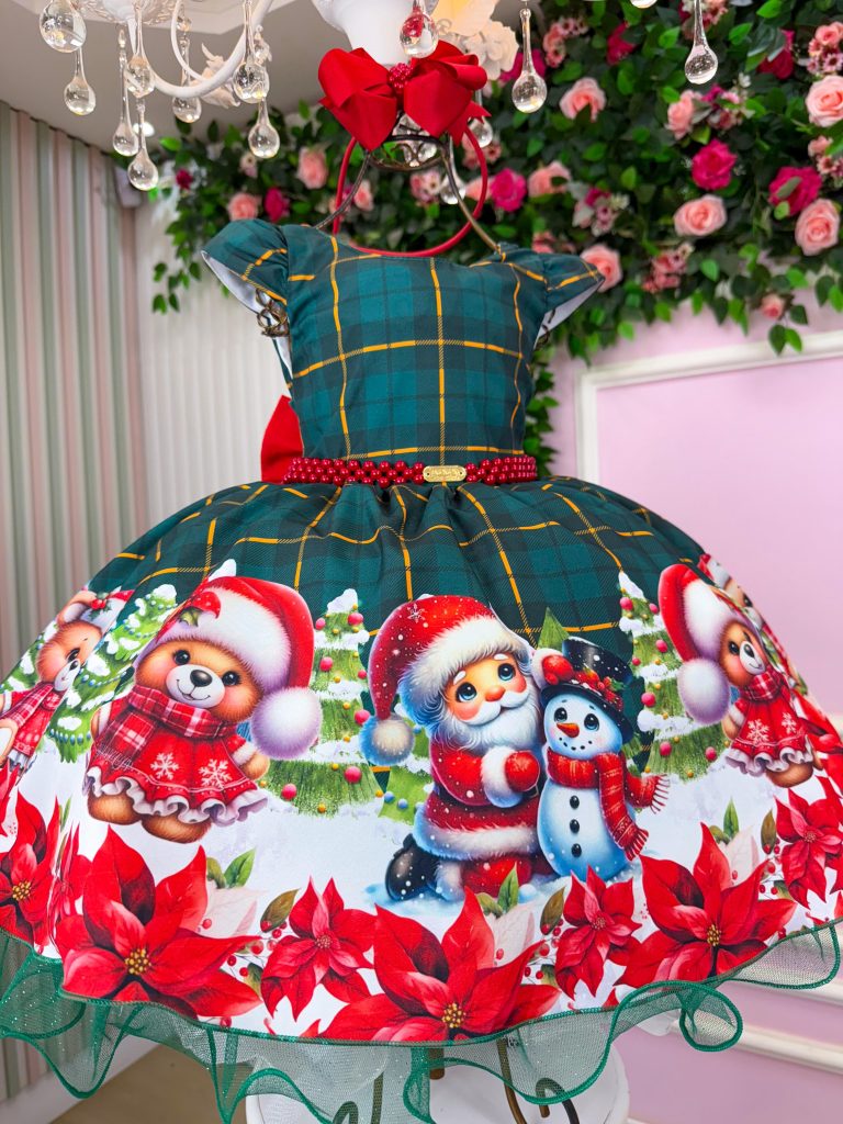 Vestido Brilho de Neve Natal