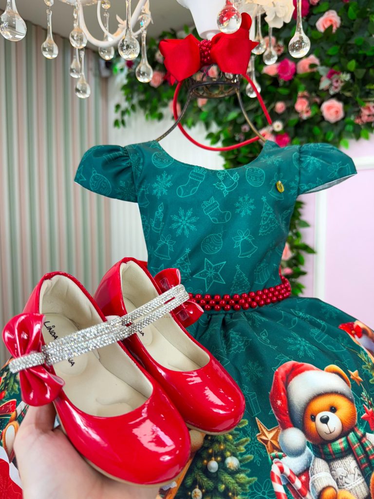 Vestido Teddy Natalino Verde