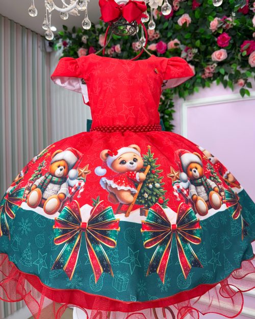 Vestido Teddy Natalino Vermelho