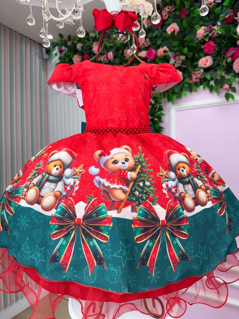 Vestido Teddy Natalino Vermelho